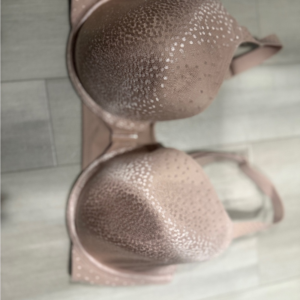 Wacoal Pink and White T-Shirt Bra with Textured Cups